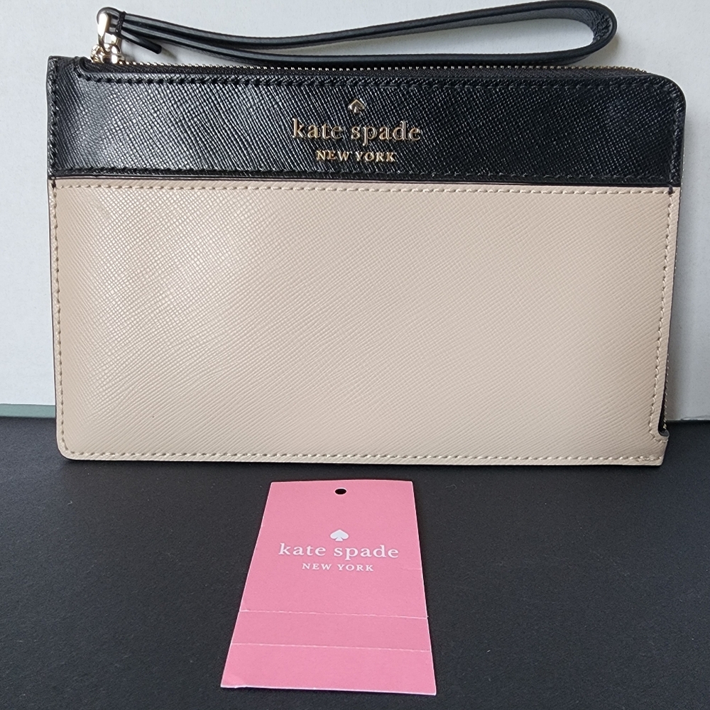 NWT Kate Spade Medium L-Zip Colorblock Wristlet 2021